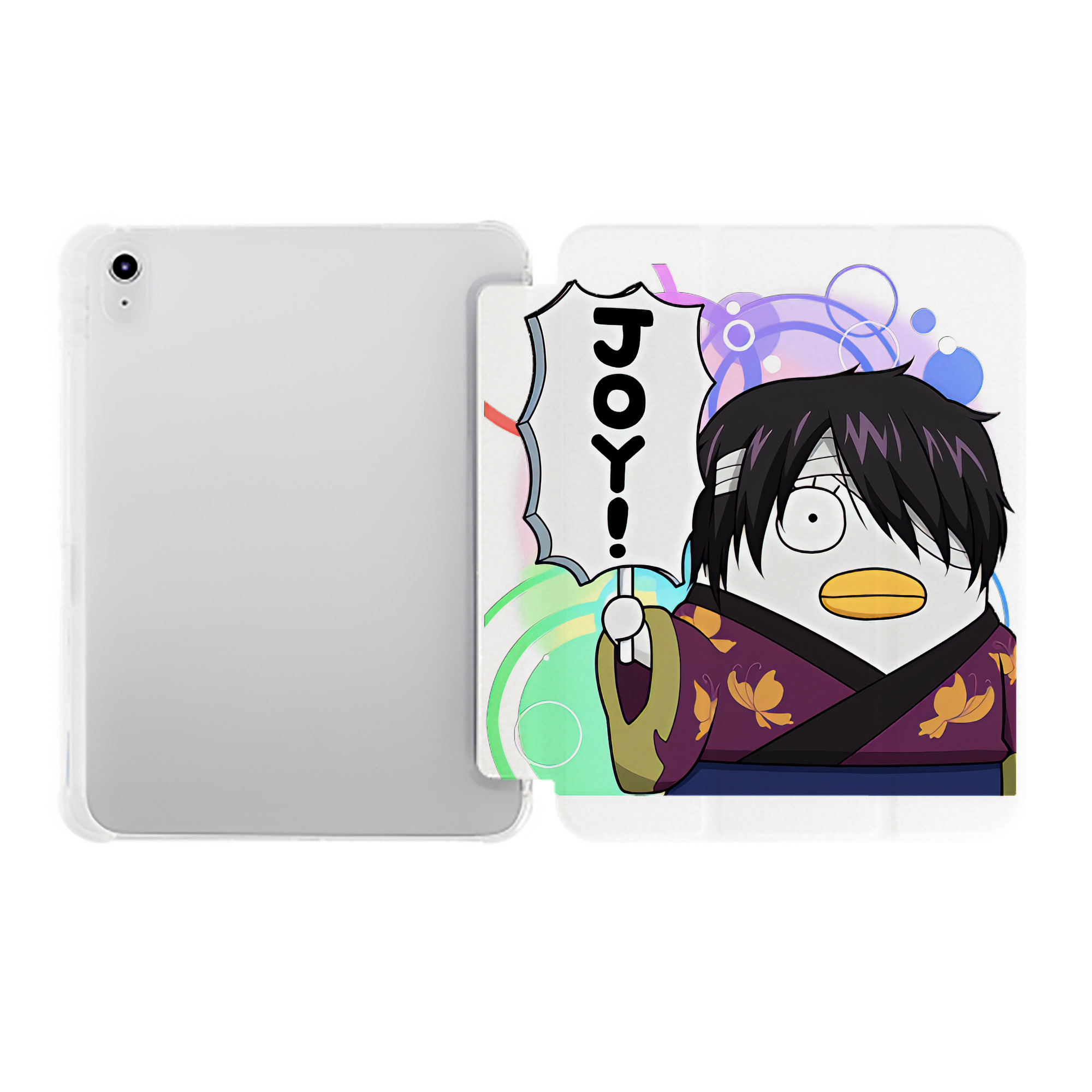 （画像用） ぎんたま 坂田銀時（さかたぎんとき） 神楽 志村新八（しむら しんぱち） GINTAMA Sakata Gintoki Kagura Shimura Shinpachi IPad ケース ペン収納付き 三つ折りスタンド PUレザー×シリコン 対応機種9.5/10.5/10.9インチ